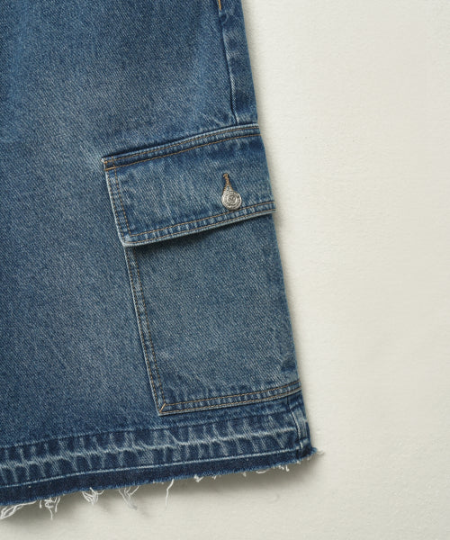 Cargo Bermuda Denim Shorts Blue