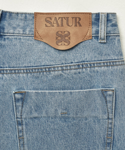 Cargo Bermuda Denim Shorts Light Blue
