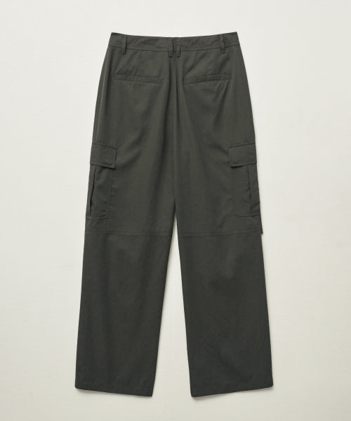 Wide String Cargo Pants Charcoal
