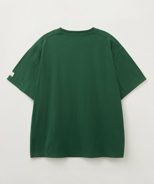 Bon Voyage Raw-Cut Applique T-Shirt Deep Green