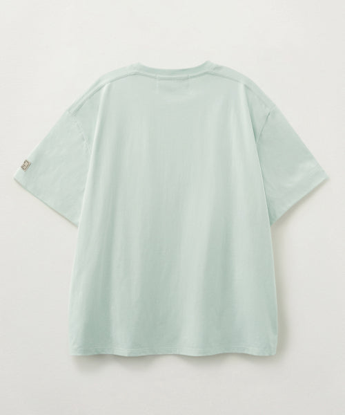 Bon Voyage Raw-Cut Applique T-Shirt Ice Blue