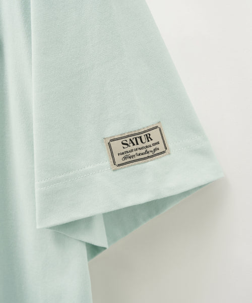 Bon Voyage Raw-Cut Applique T-Shirt Ice Blue