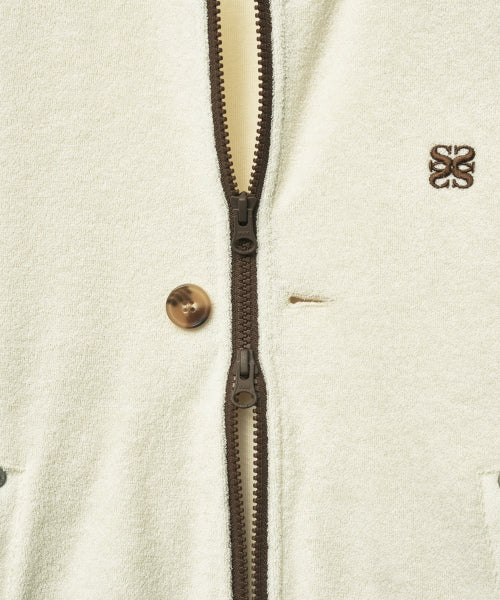 (W) Lawton Terry Track Zip-up Jacket Cream