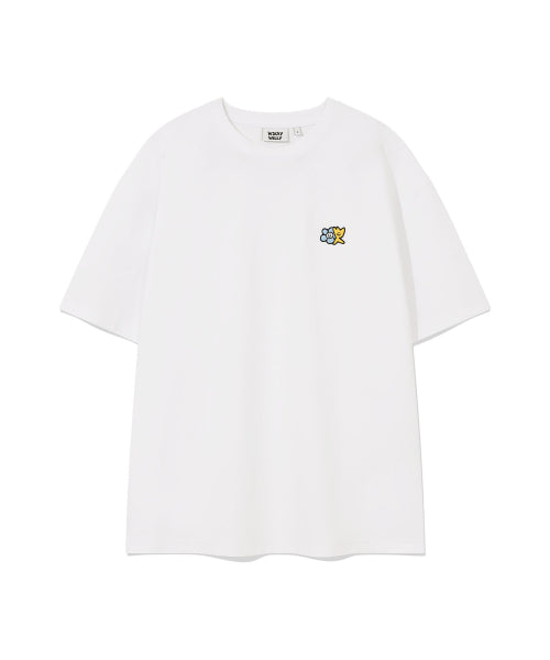 Kiki Lily Double Wappen Short-Sleeved T-Shirt White