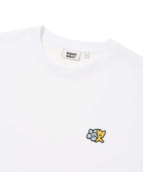 Kiki Lily Double Wappen Short-Sleeved T-Shirt White