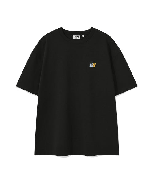 Kiki Lily Double Wappen Short-Sleeved T-Shirt Black