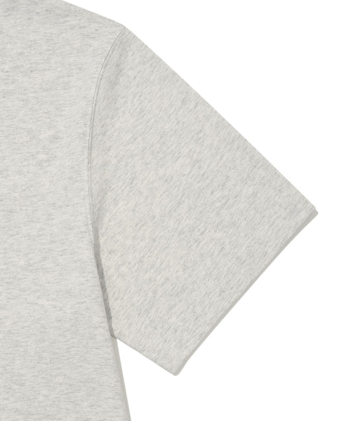 Bear printed short-sleeved T-shirt light gray