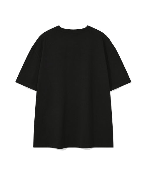 Bear Print Short-Sleeved T-Shirt Black