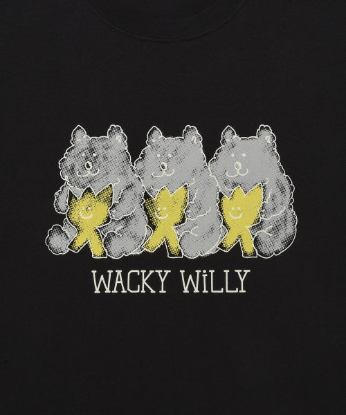 Bear Print Short-Sleeved T-Shirt Black