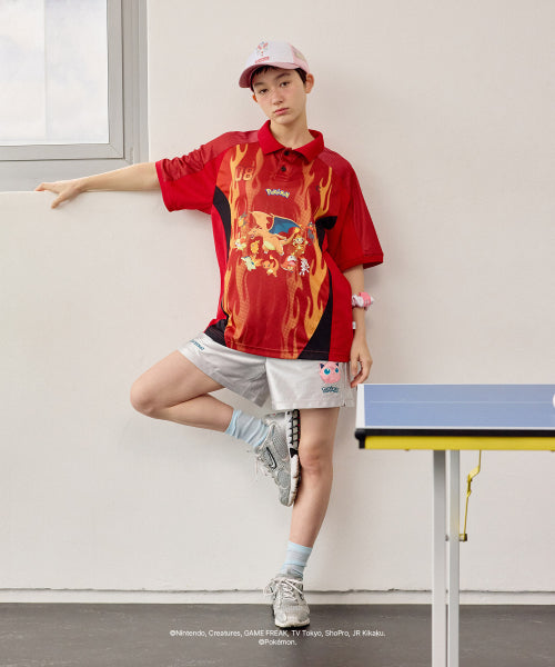 POKEMON SPIN JERSEY COLLAR T-SHIRT