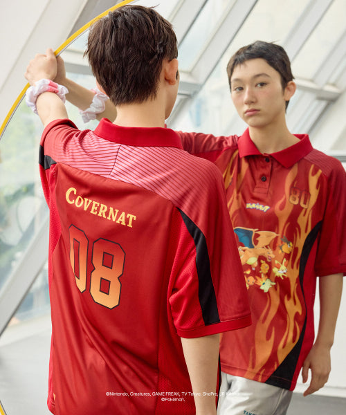 POKEMON SPIN JERSEY COLLAR T-SHIRT