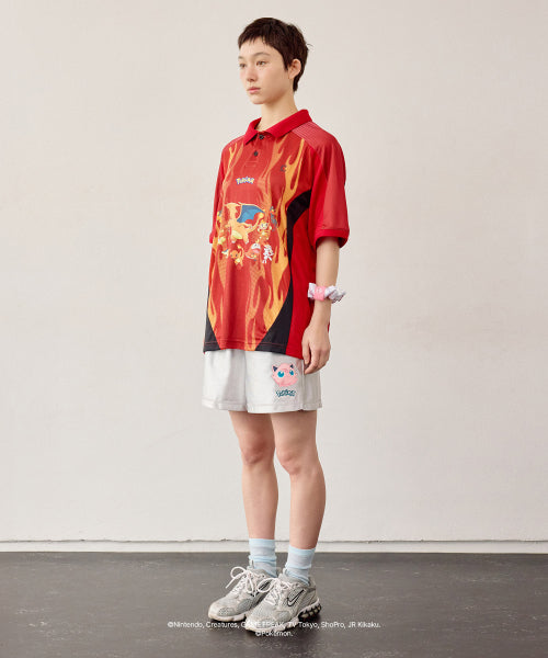 POKEMON SPIN JERSEY COLLAR T-SHIRT