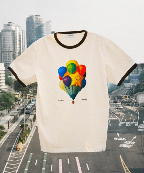 [YOSIGO] BALLOON FESTIVAL RINGER T-SHIRT