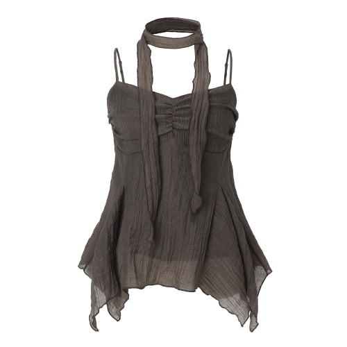 Ethnic Scarf Top (brown)