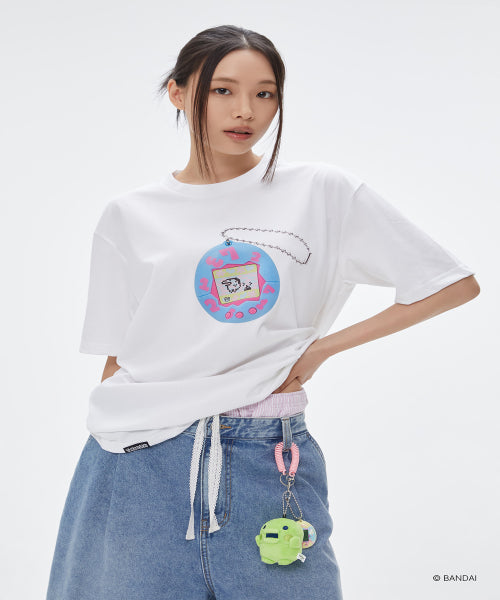 [Damagoch] Short-sleeved T-shirt (WHITE)_SPRLF38U03