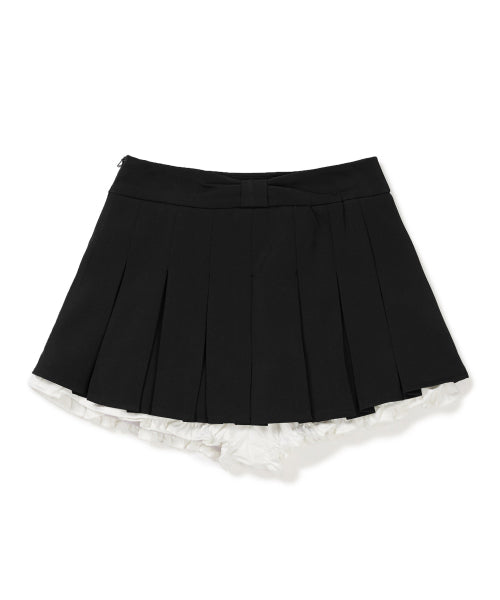 Julia Pleats Skirt Pants [BLACK]