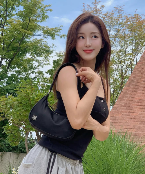 Mini Hobo Shoulder Bag Black