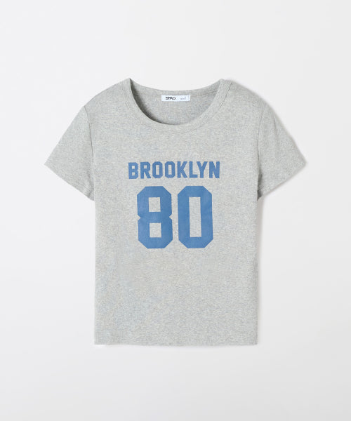 (QR) NEWYORK Slim fit short-sleeved T-shirt_SRPF38G91