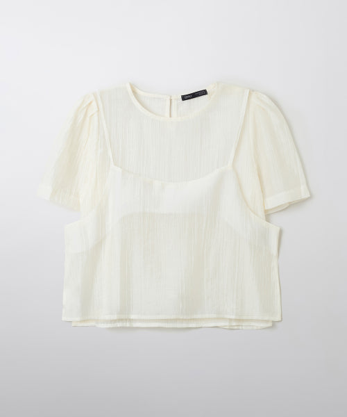 See-through bustier blouse set_SPBWF37W92