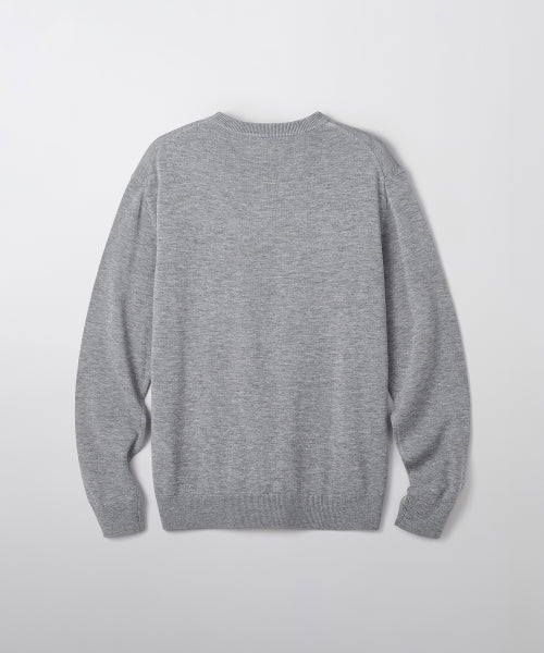 [Merino Wool Blend] Round Neck Knitwear_SPKWF4TM01