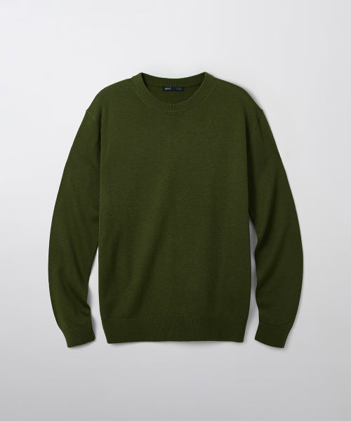 [Merino Wool Blend] Round Neck Knitwear_SPKWF4TM01