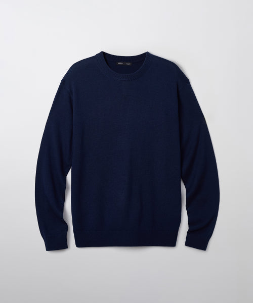 [Merino Wool Blend] Round Neck Knitwear_SPKWF4TM01
