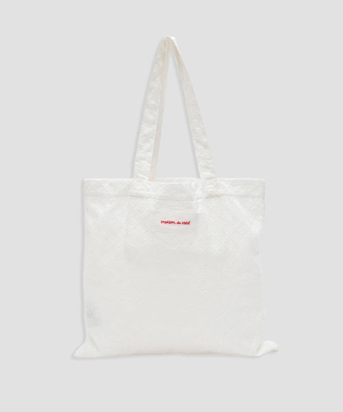 MAISON DE ROLA EMBROIDERY BAG WHITE