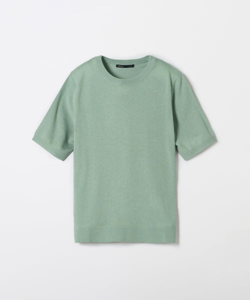 [Merinoul Blend] Loose Fit Short-Sleeved Knitwear_SPKWF49WS6