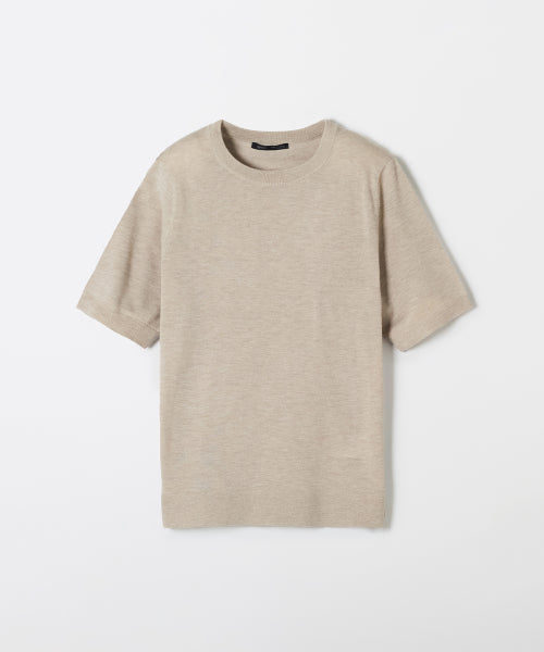 [Merinoul Blend] Loose Fit Short-Sleeved Knitwear_SPKWF49WS6