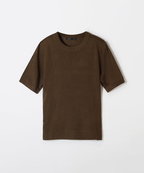 [Merinoul Blend] Loose Fit Short-Sleeved Knitwear_SPKWF49WS6