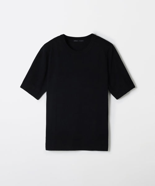 [Merinoul Blend] Loose Fit Short-Sleeved Knitwear_SPKWF49WS6