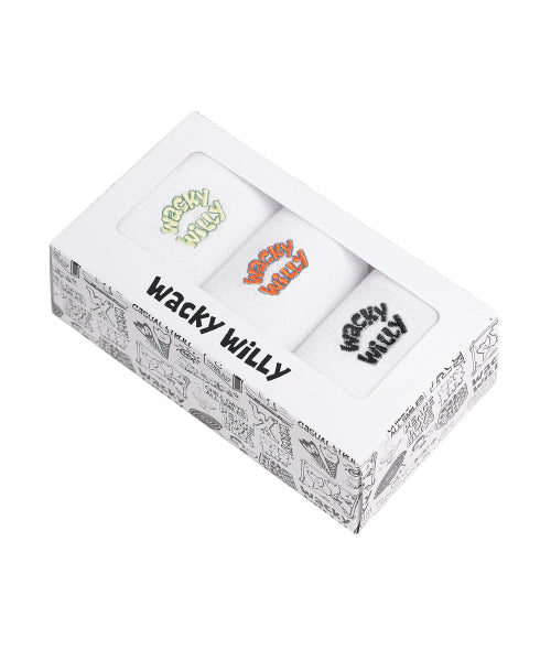 typo logo embroidered socks 3PACK