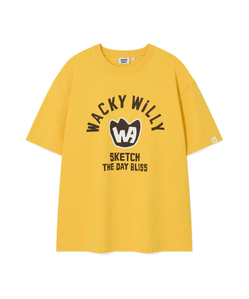 Point Graphic Short Sleeve T-shirt Yellow