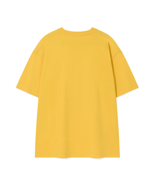 Point Graphic Short Sleeve T-shirt Yellow