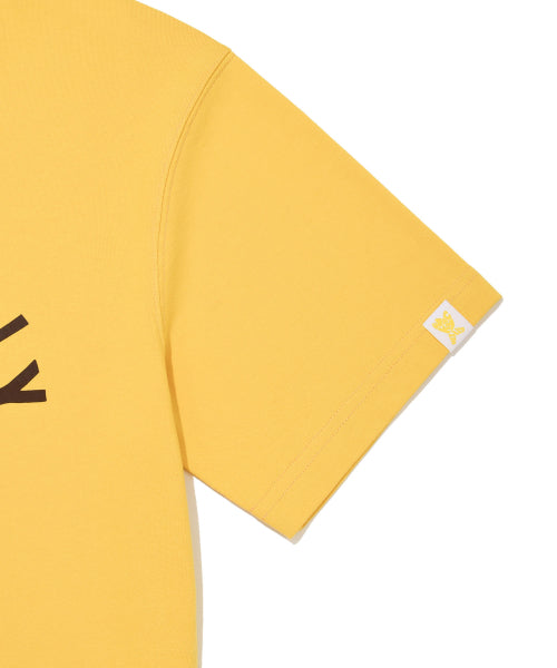 Point Graphic Short Sleeve T-shirt Yellow