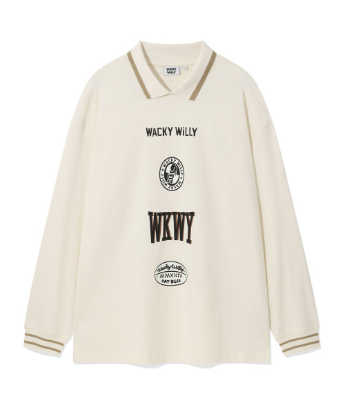 Collar Point Long Sleeve Cream
