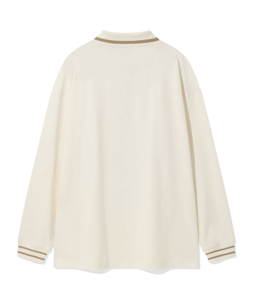 Collar Point Long Sleeve Cream