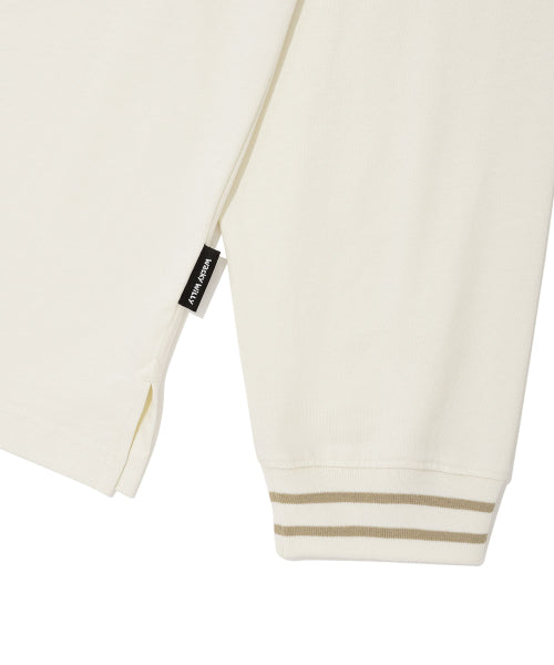 Collar Point Long Sleeve Cream