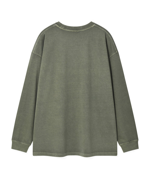 Dying Graphic Long Sleeve Khaki