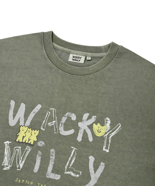 Dying Graphic Long Sleeve Khaki