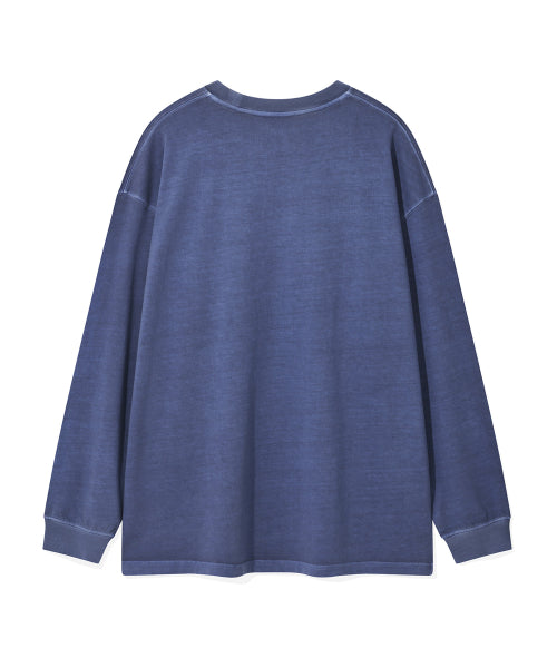 Dying Graphic Long Sleeve Blue