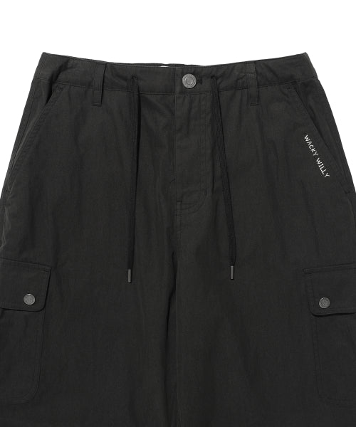 Women's cargo para suit pants black