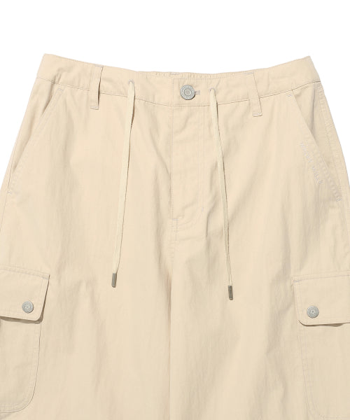 Women's cargo para suit pants beige