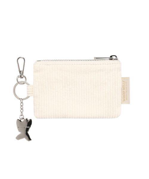 Kiki Keyring Corduroy Pouch Ivory