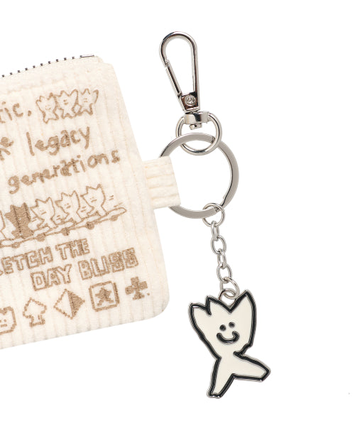 Kiki Keyring Corduroy Pouch Ivory
