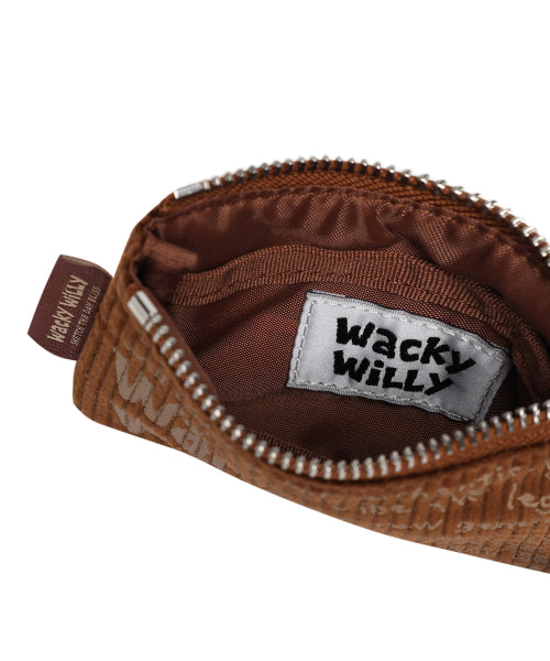 Kiki-ring Corduroy Pouch Brown
