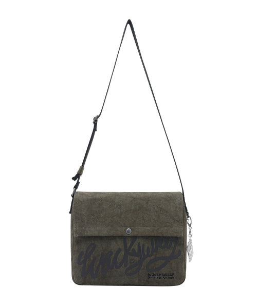 Crackwashed Mini Cross Back Khaki