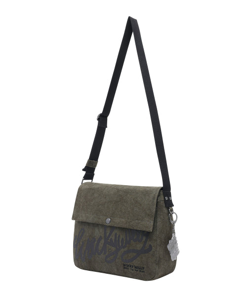 Crackwashed Mini Cross Back Khaki