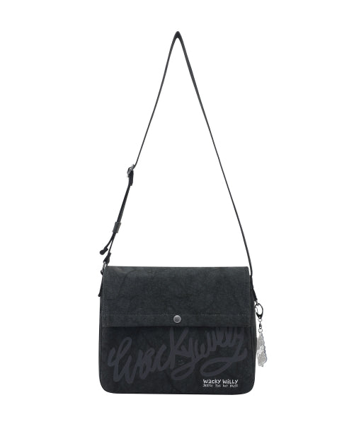 Crackwashing Mini Cross Bag Black