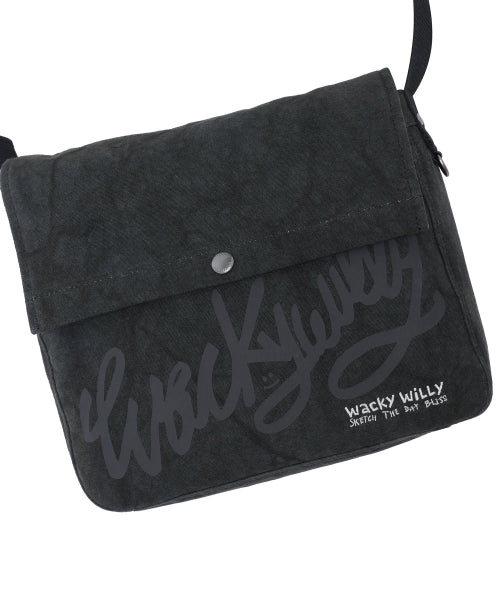 Crackwashing Mini Cross Bag Black